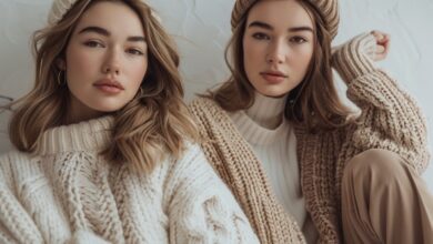Cozy knitwear inspired by Aritzia fall collection 2025, featuring warm neutral sweaters in a soft, minimal aesthetic