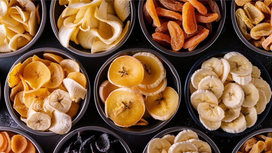 Dried fruit selection shown as the best backpack snacks