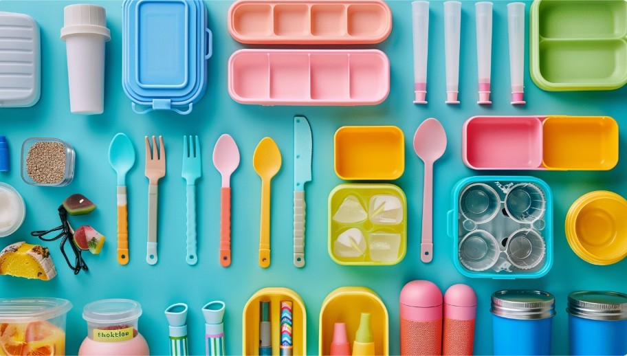 Lunch-packing tools used for healthy school lunches