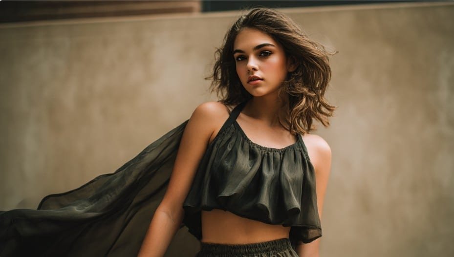 Different body shapes styled in babydoll tops