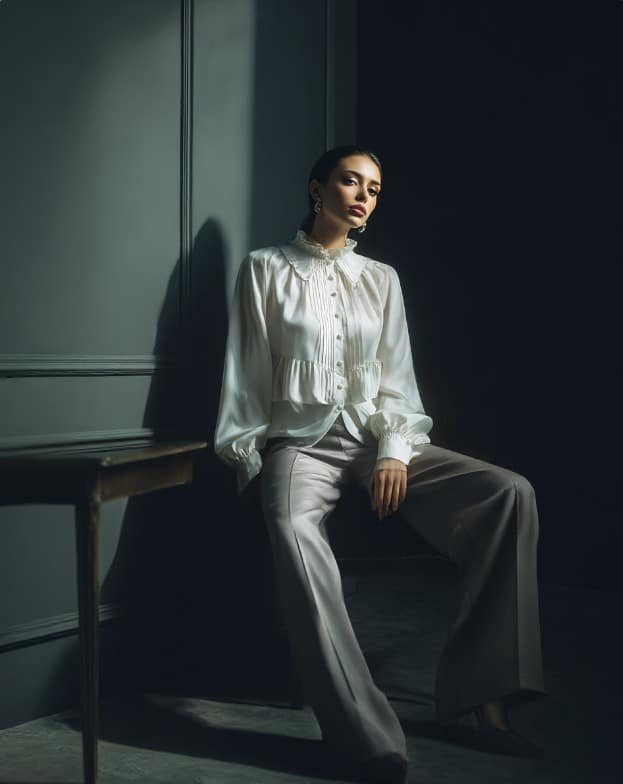 Babydoll top layered outfit for fall winter fashion styling