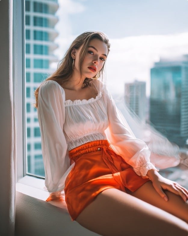 Modern babydoll top outfit fashion inspiration photo