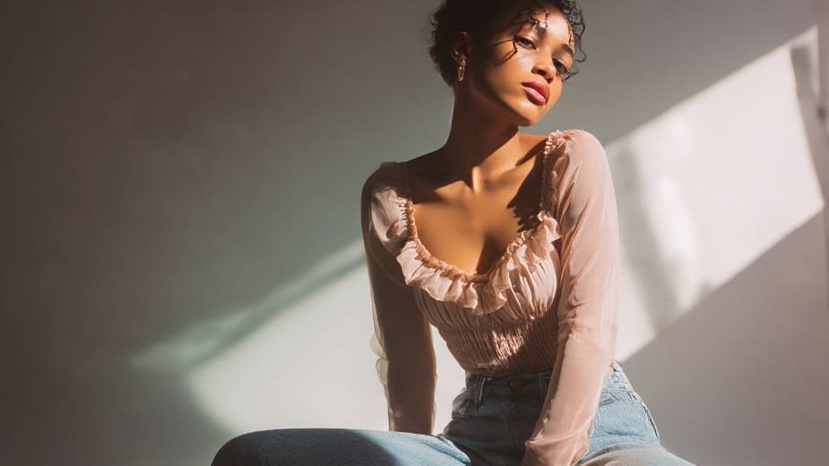 Babydoll top with tailored shorts luxury summer fashion editorial