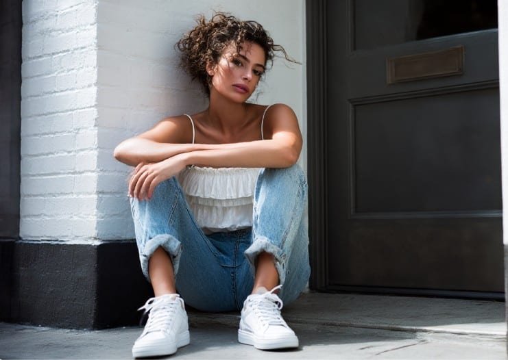 Structured outfit with babydoll top