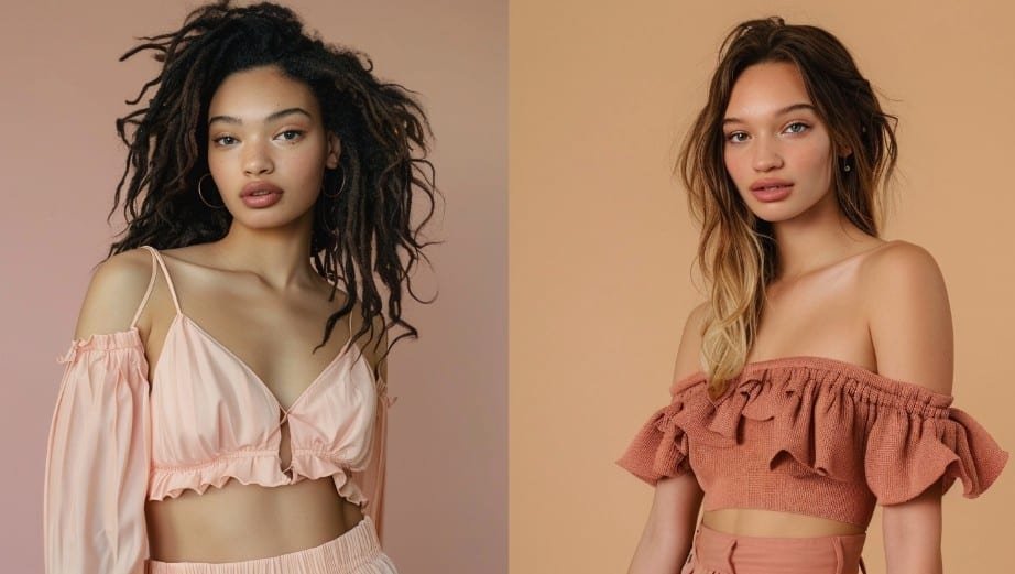 Comparison of flattering vs unflattering babydoll styling