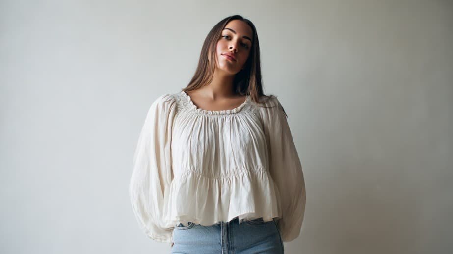 Different outfit ideas with babydoll tops and fitted bottoms