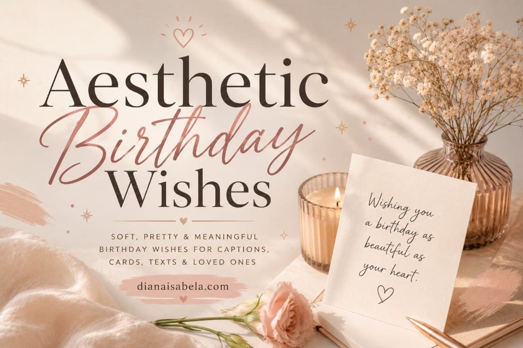Aesthetic birthday wishes for captions, cards and text messages