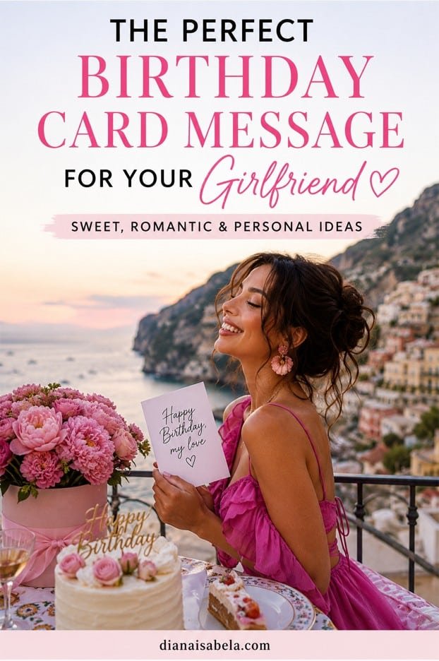 Birthday card message for girlfriend with romantic and personal ideas