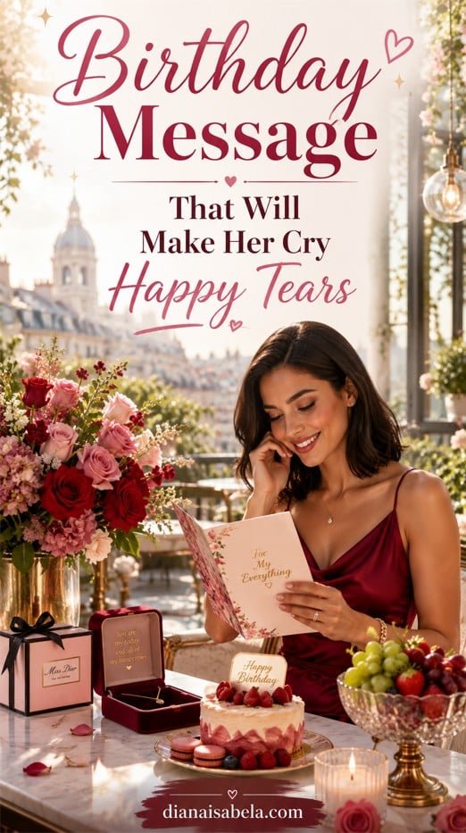Birthday message for girlfriend to make her cry happy tears with deep romantic ideas