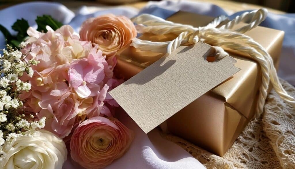 Birthday poem for girlfriend with gift tag, flowers, and sweet message ideas