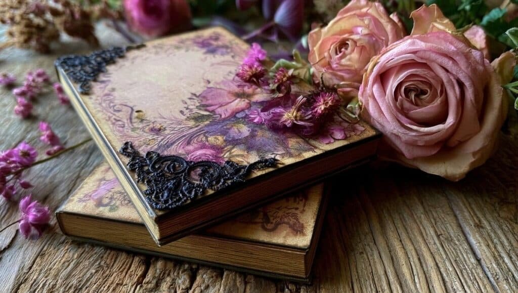Birthday poem for girlfriend with romantic poetry book and heartfelt love note mood