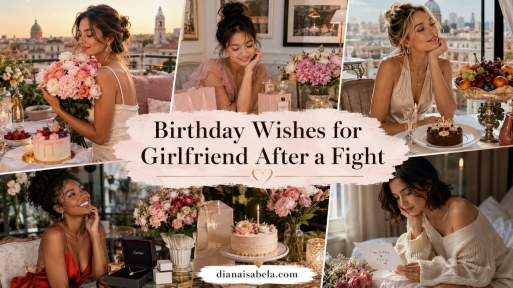 Birthday wishes for girlfriend after fight with gentle romantic message ideas