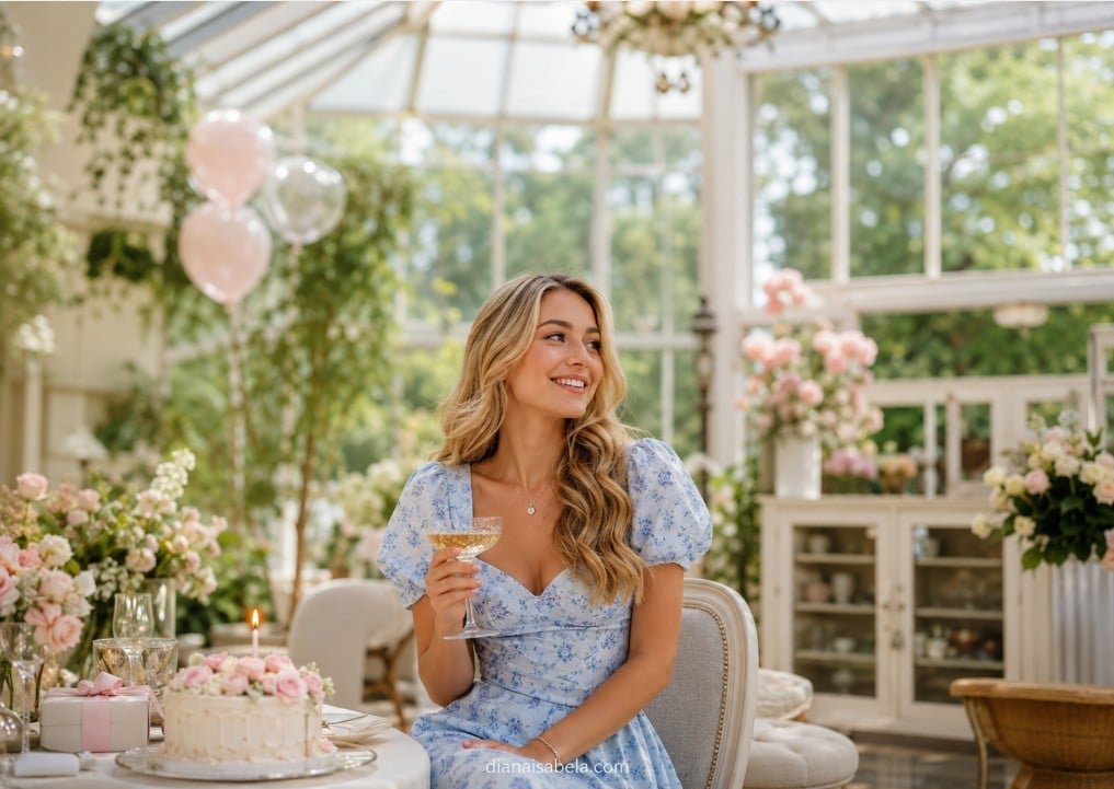 Birthday wishes for long-distance girlfriend with a romantic garden celebration
