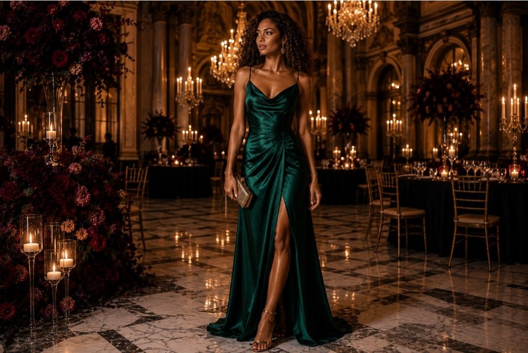 black and green dresses for weddings Mathariel Black Wedding Dress: Green Lace, Forest Theme, Removable Skirt
