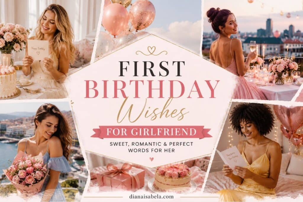 First birthday wishes for girlfriend with sweet romantic message ideas