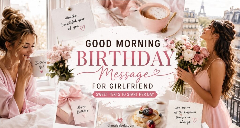 Good Morning Birthday Message for Girlfriend: Sweet Texts to Start Her Day 2 Good morning birthday message for girlfriend with sweet romantic text ideas