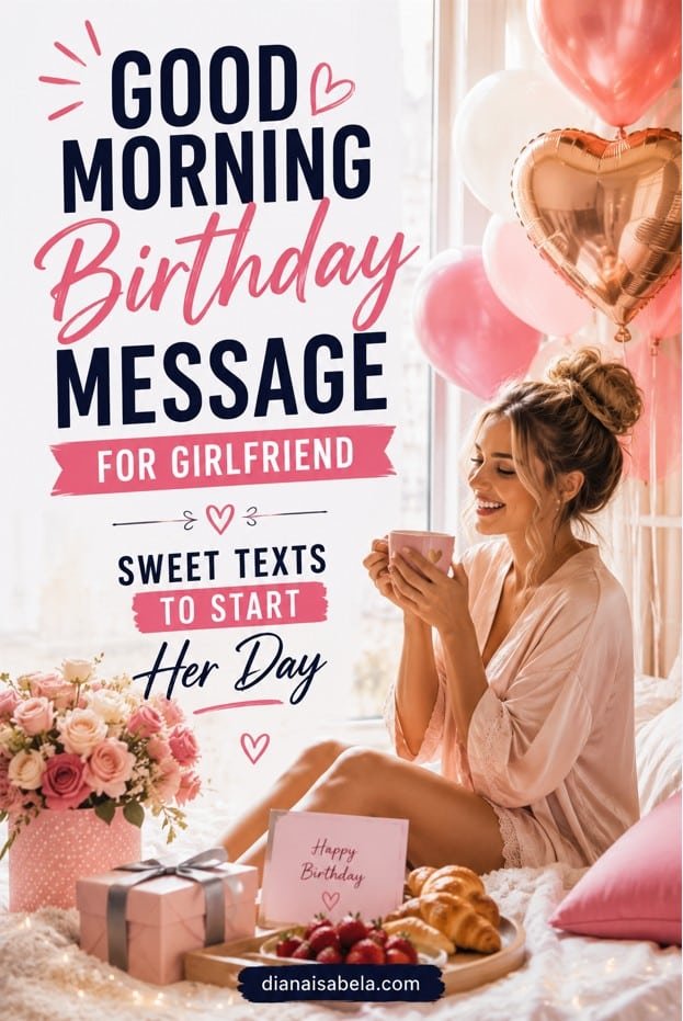 Good Morning Birthday Message for Girlfriend: Sweet Texts to Start Her Day 3 Good morning birthday message for girlfriend with sweet morning text ideas