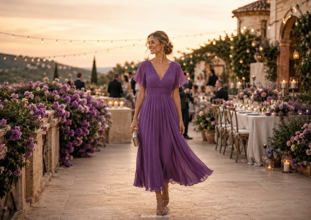 purple fall wedding guest dress Purple Wedding Guest Dresses