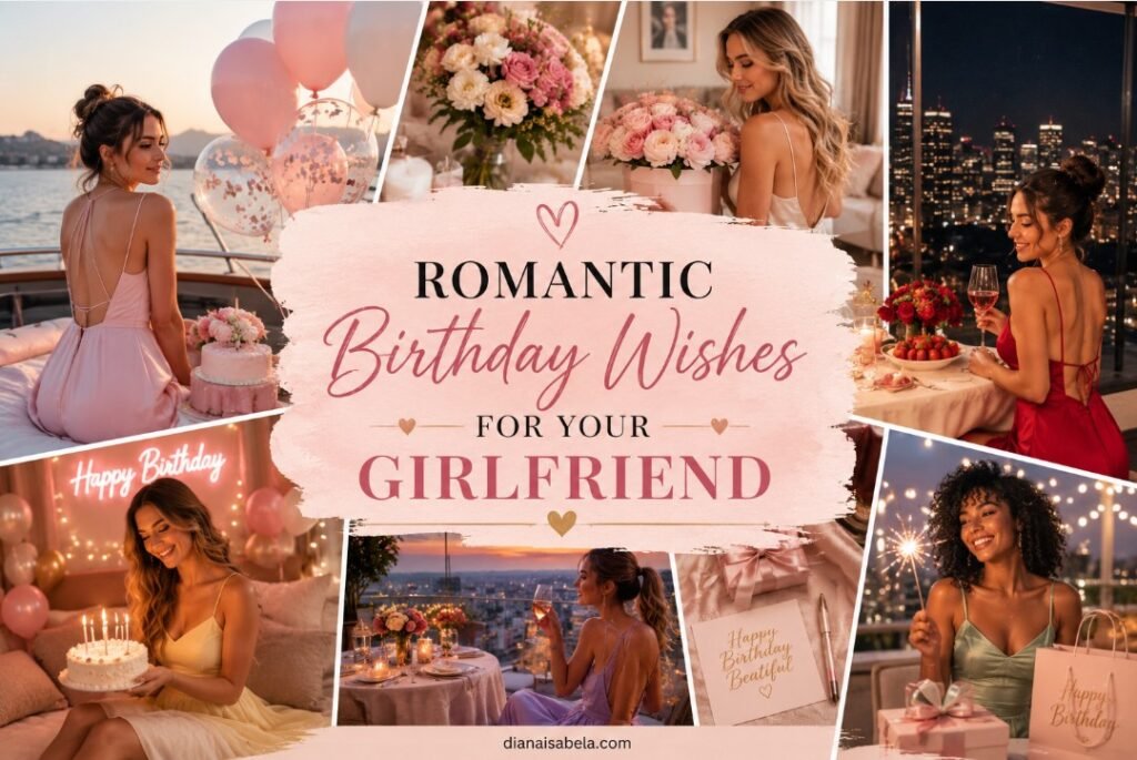 Romantic birthday wishes for girlfriend with stylish celebration ideas