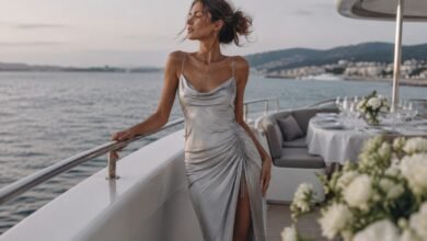 Silver Wedding Guest Dresses: Sleek, Elegant Ways to Wear the Coolest Metallic 4 Silver wedding guest dress styled with sleek shine for an elegant evening wedding reception