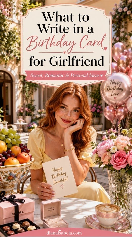 What to write in a birthday card for girlfriend with sweet romantic card ideas