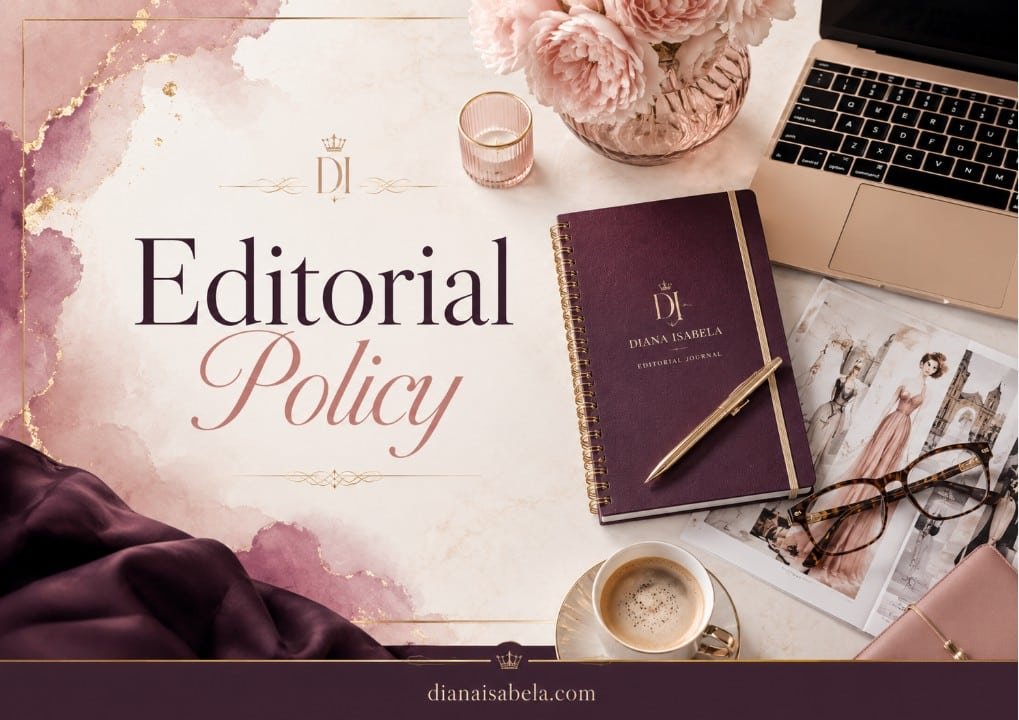 Editorial Policy for Diana Isabela covering content standards visual transparency updates corrections and editorial trust