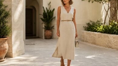 Elegant Linen Dress for Hot Weather