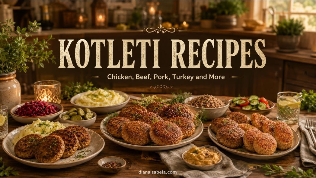 Kotleti recipe collection with chicken, beef, pork and turkey cutlets