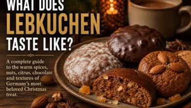 Assorted German Lebkuchen with chocolate glaze, sugar icing, almonds, candied citrus and warm Christmas spices