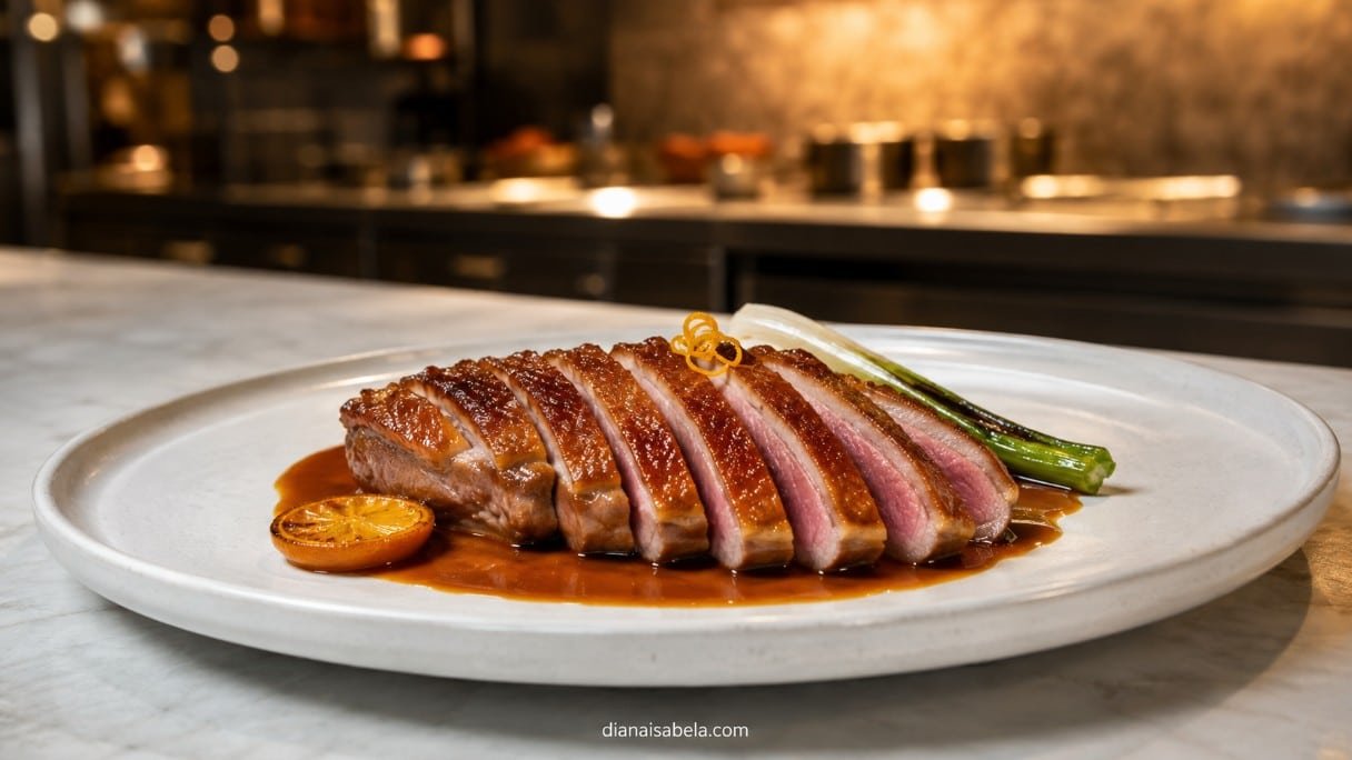 Perfect duck à l’orange with crisp rendered skin and balanced citrus sauce