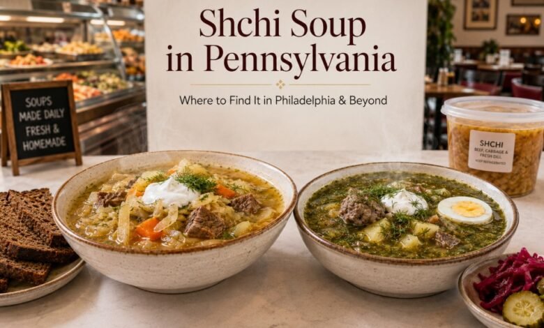 Classic shchi and green sorrel shchi for a guide to finding Russian cabbage soup in Pennsylvania